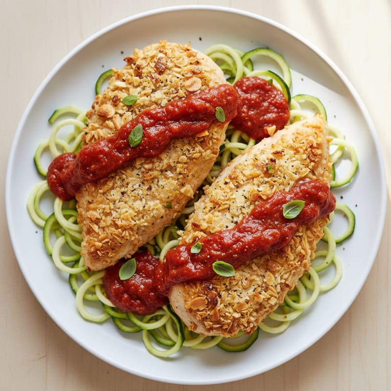 Parmesan-Crusted Chicken with Marinara