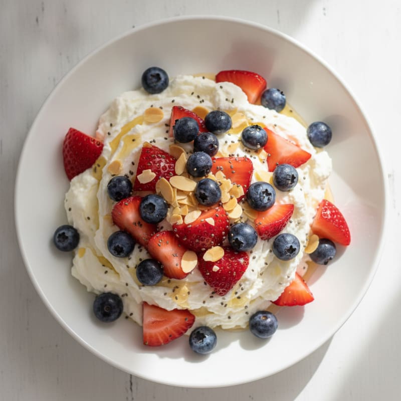 Silky Greek Yogurt Protein Mousse with Berries