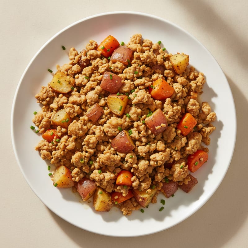 Herb Ground Turkey and Roasted Root Vegetables