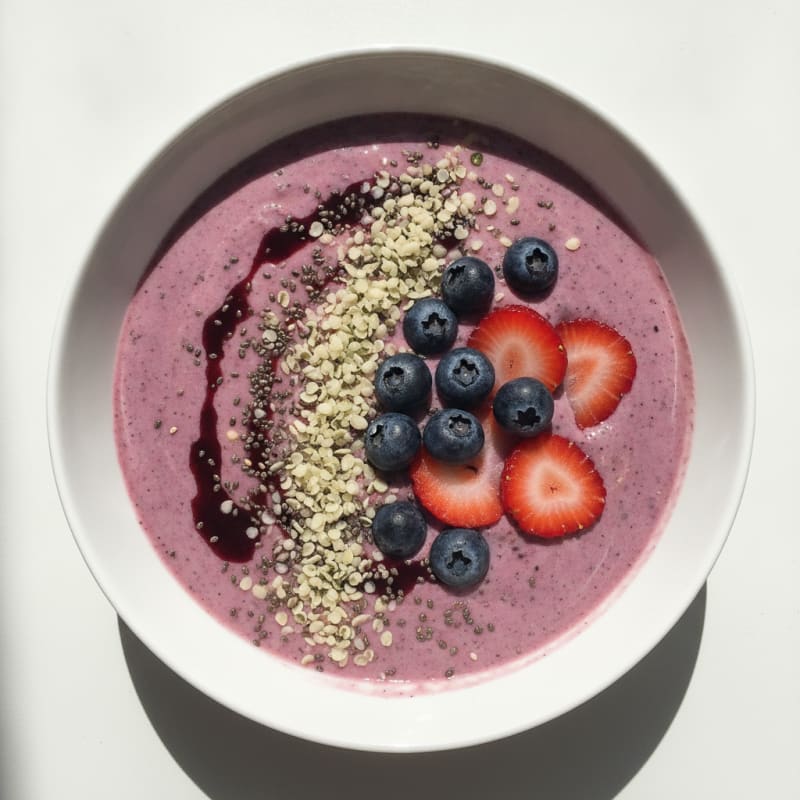 Silky Tofu and Berry Protein Smoothie Bowl