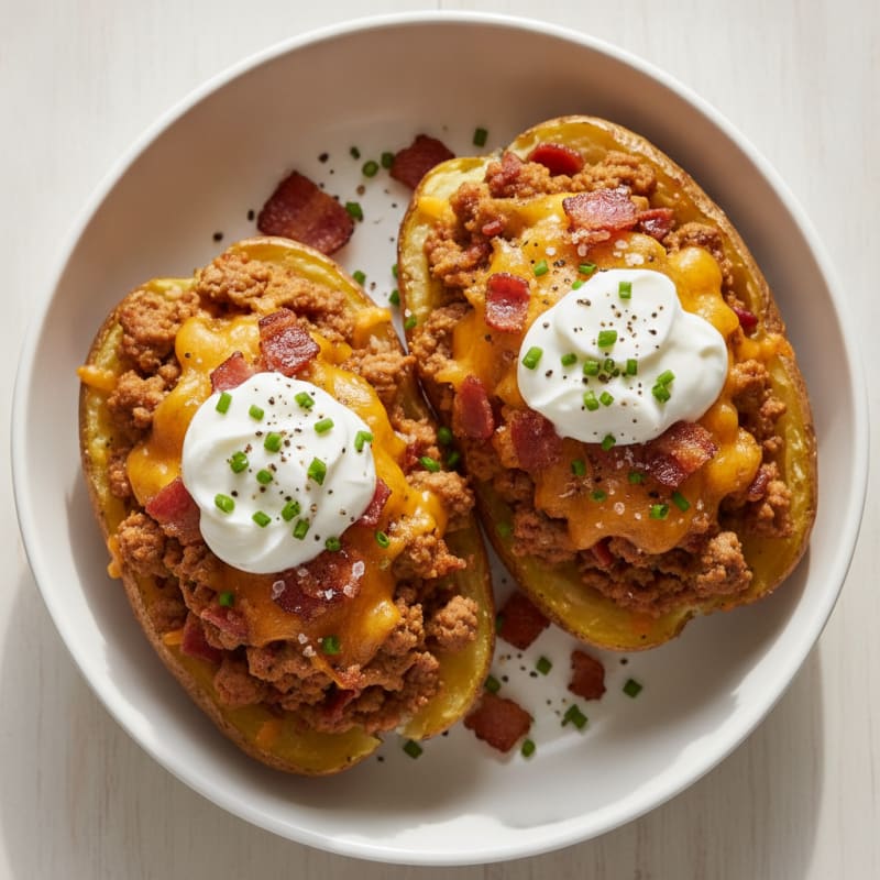 Bacon Cheddar Stuffed Potatoes