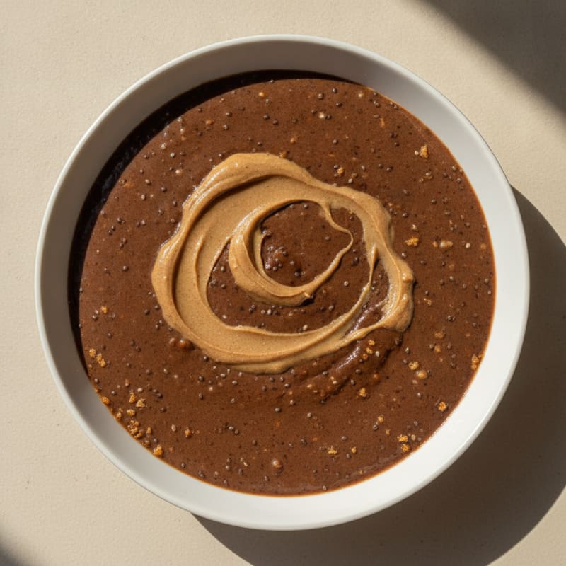 Silky Chocolate Protein Pudding with Almond Butter