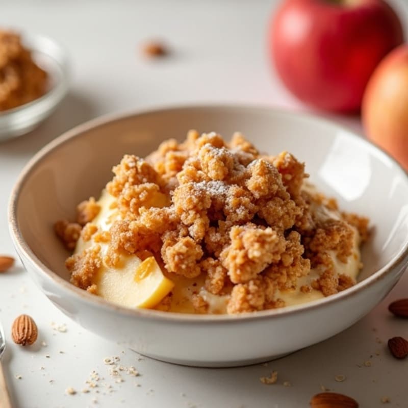Warm Apple Oat Protein Crumble