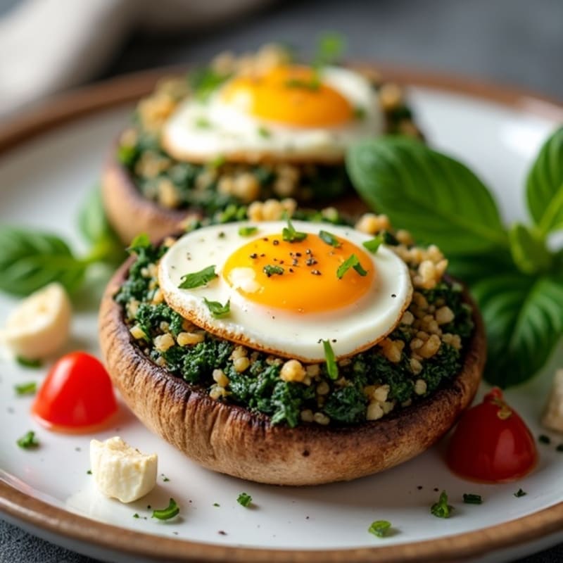 Roasted Herb-Stuffed Portobello Mushrooms