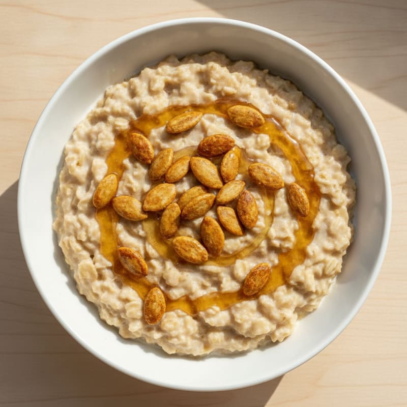 Whey Oatmeal with Honey and Toasted Seeds