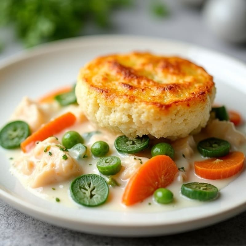 Healthy Creamy Chicken and Vegetable Pot Pie