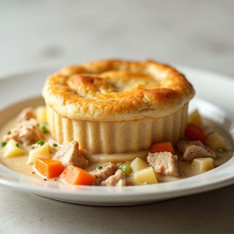 Lightened-Up Creamy Chicken Pot Pie with Root Vegetables