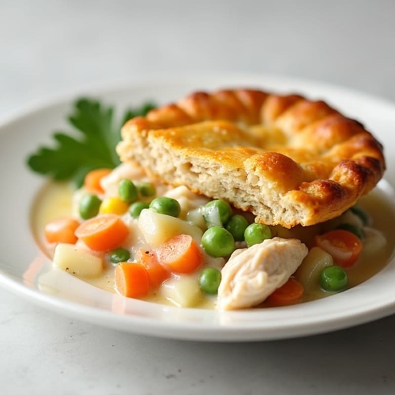 Healthy Creamy Chicken and Vegetable Pot Pie