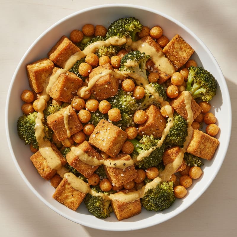 Roasted Vegetable and Chickpea Power Bowl