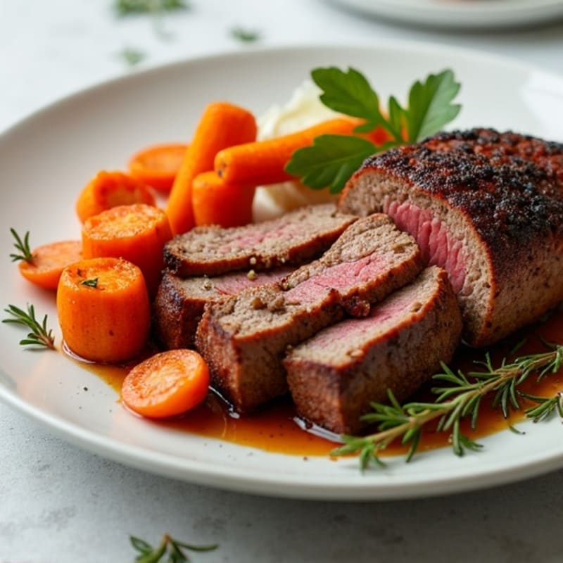 Slow-Cooked Brisket with Roasted Root Vegetables