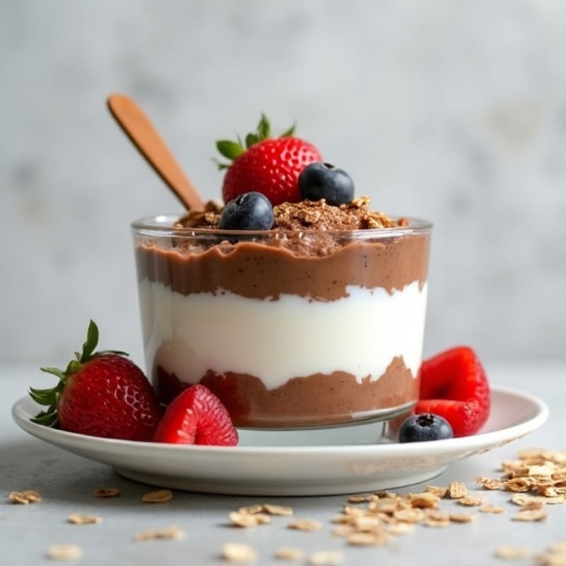 Protein Chocolate Oat Pudding with Greek Yogurt