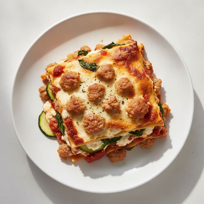 Classic Italian Sausage Lasagna Bake
