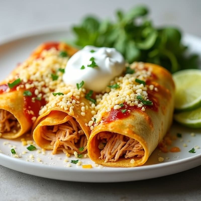 Salsa Verde Shredded Chicken Enchiladas