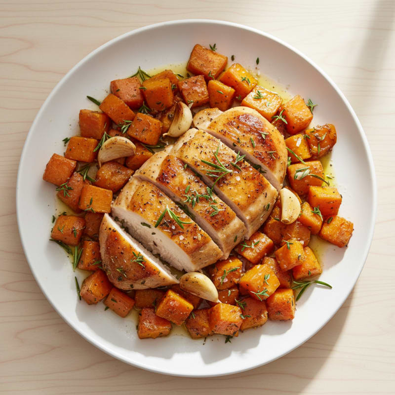 Garlic Herb Roasted Chicken with Root Vegetables