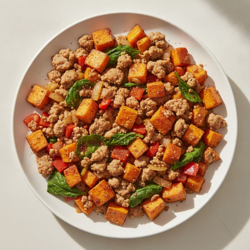 Ground Turkey and Sweet Potato Skillet