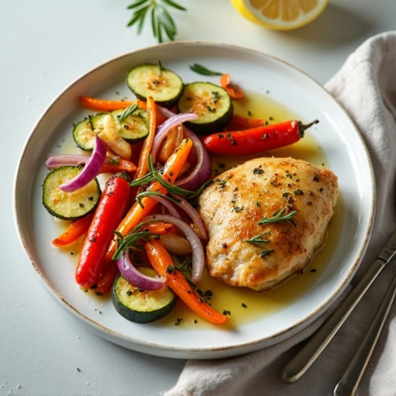 Sheet Pan Lemon Herb Chicken and Roasted Vegetables