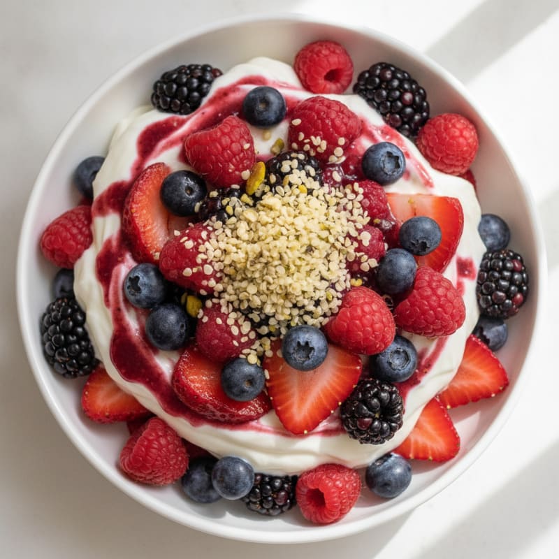 Creamy Greek Yogurt Protein Parfait with Mixed Berries