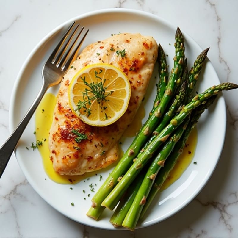 Sheet Pan Lemon Herb Chicken with Crispy Roasted Asparagus