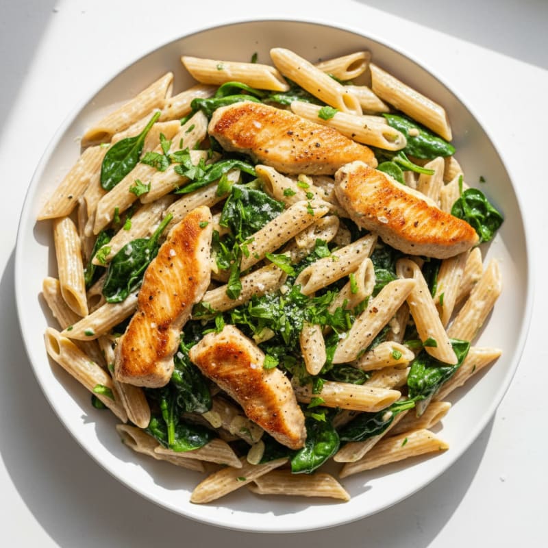 Creamy Chicken Alfredo Pasta with Herbs