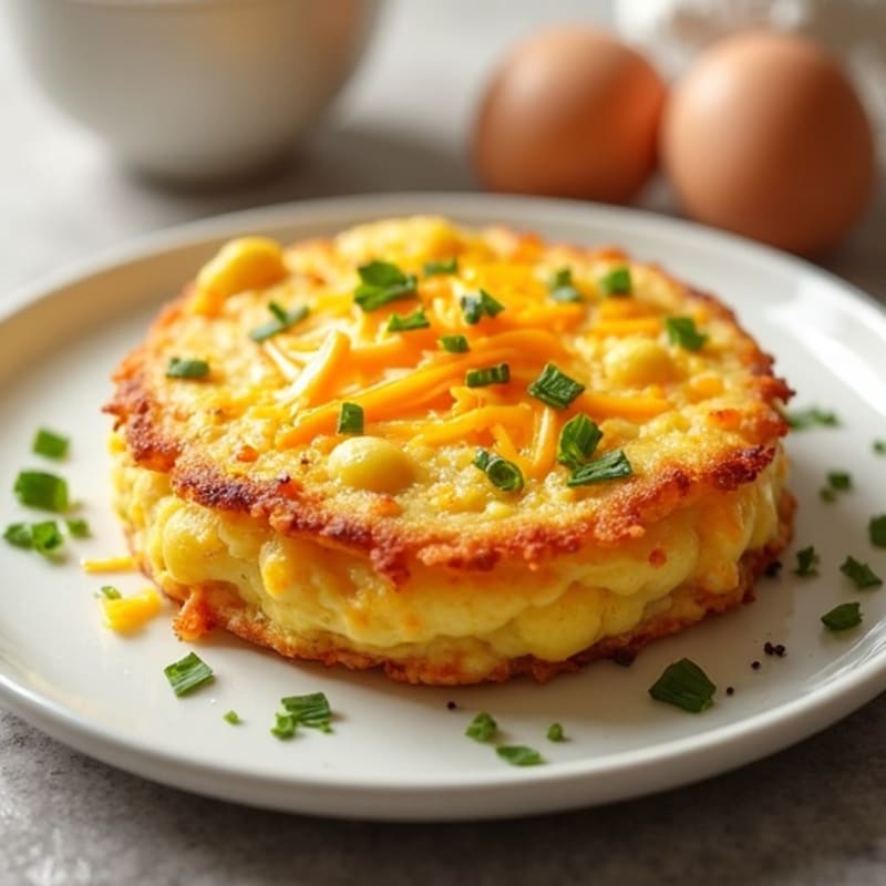 Crispy Hashbrown Egg and Cheese Frittata