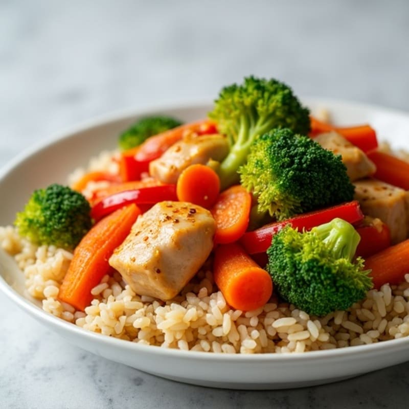 Healthy Chicken and Veggie Stir-Fry with Brown Rice