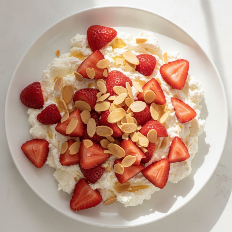 Cottage Cheese Protein Pudding with Berries