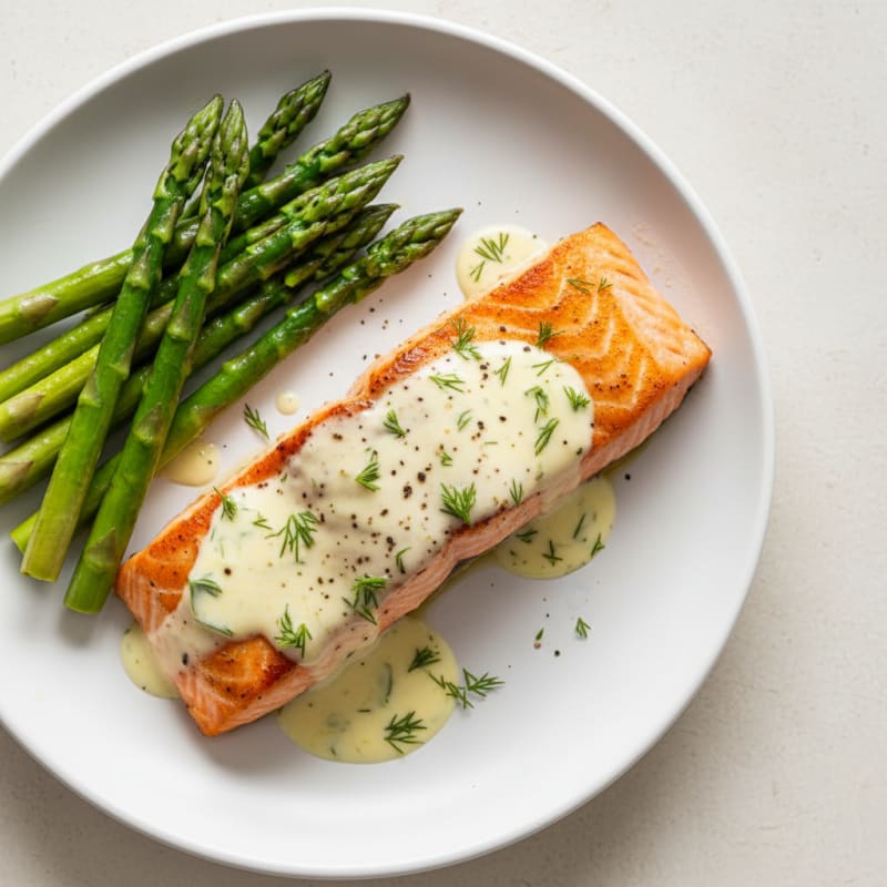 Pan-Seared Salmon with Lemon-Dill Sauce