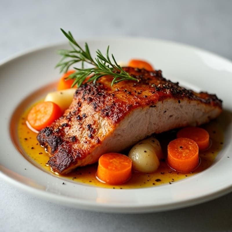 Crispy Pan-Seared Duck Breast with Roasted Root Vegetables