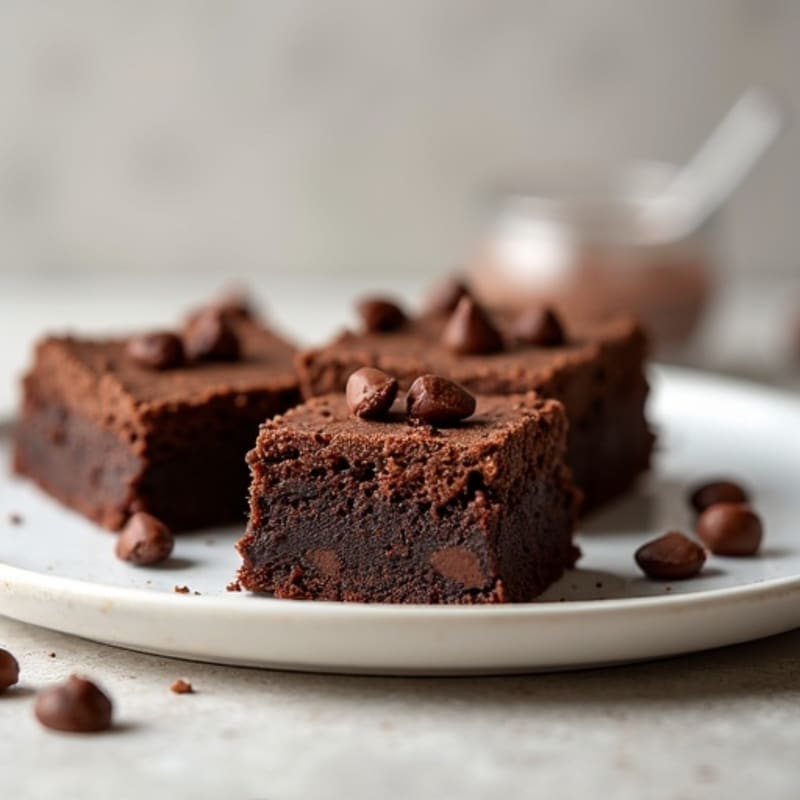 Protein-Rich Dark Chocolate Fudge Cake Squares