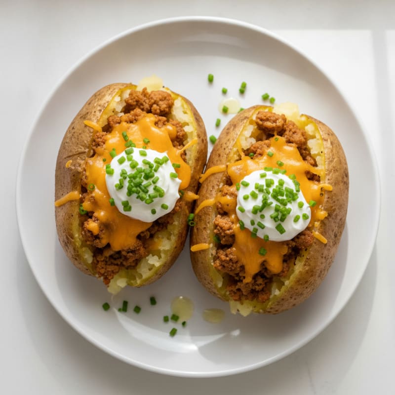 Loaded Baked Potatoes with Chives