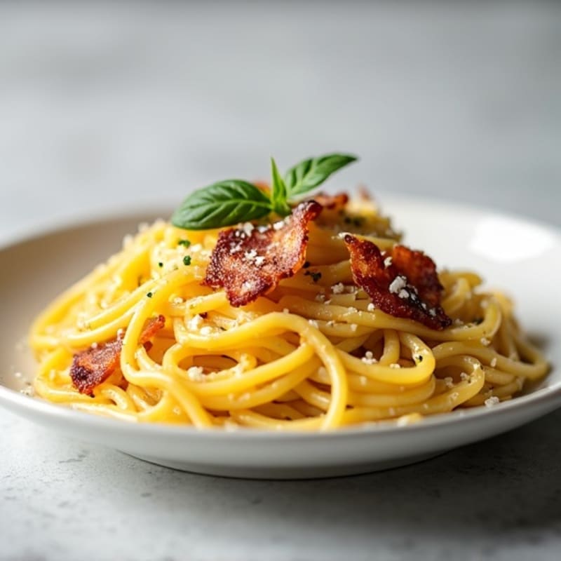 Creamy Turkey Bacon Spaghetti Squash Carbonara
