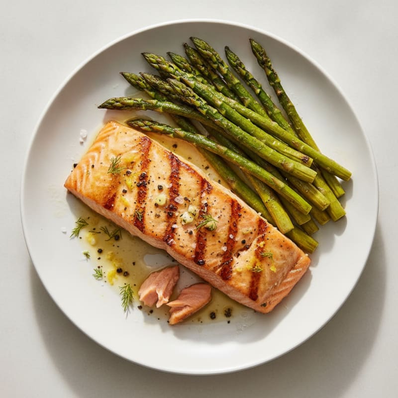 Lemon Herb Grilled Salmon with Asparagus