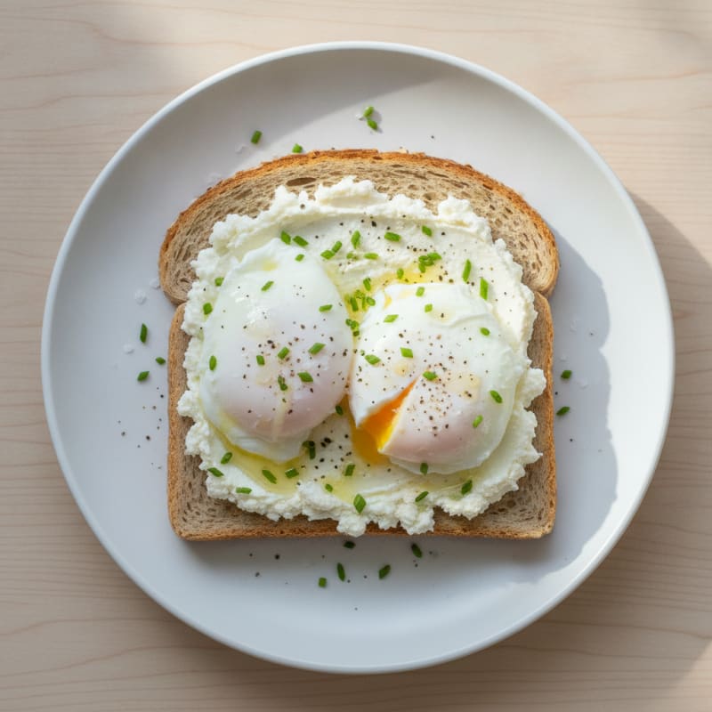 Poached Eggs with Ricotta Toast
