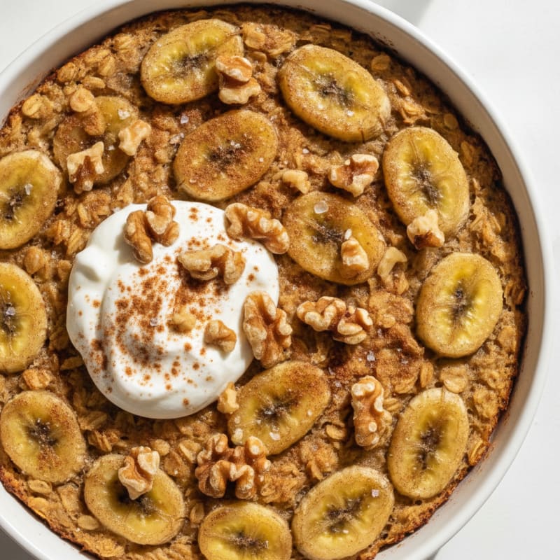 Baked Banana Nut Oatmeal