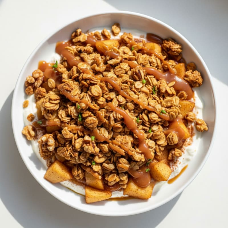 Caramelized Apple Crumble with Crunchy Oat Topping