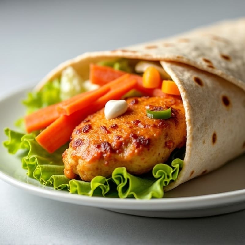 Chicken Buffalo Ranch Wrap with Crisp Veggies