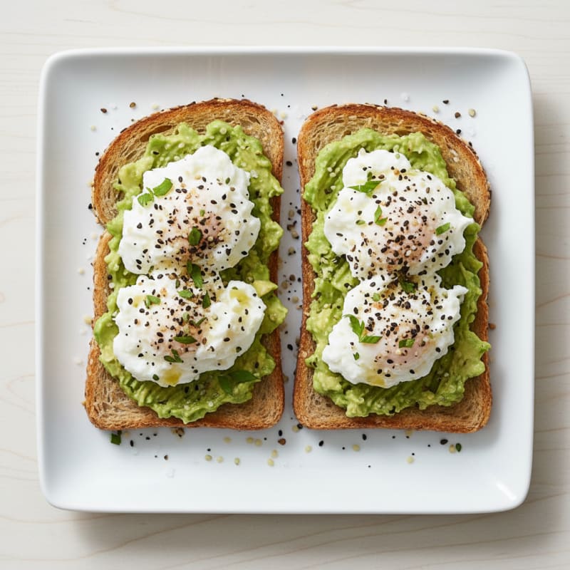 High-Protein Avocado Toast with Everything Bagel Seasoning