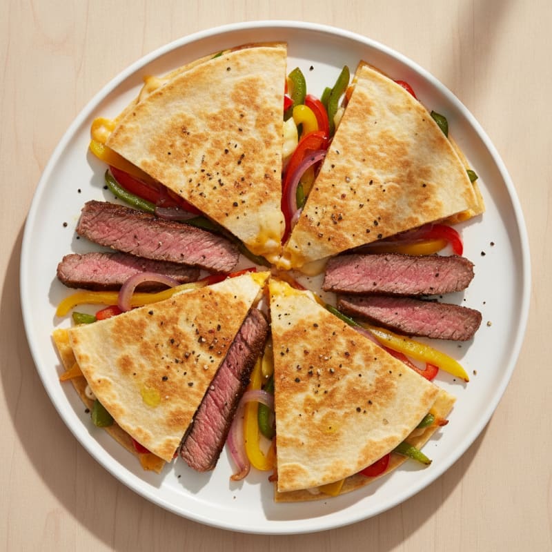 Seared Steak and Pepper Quesadillas