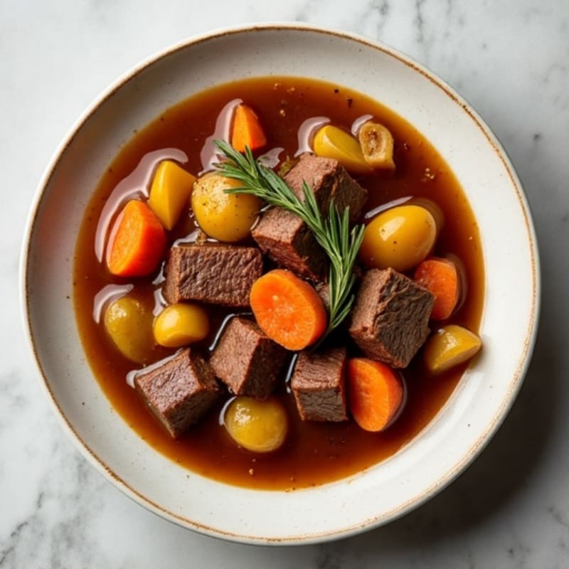Tender Slow-Cooked Beef and Root Vegetable Stew