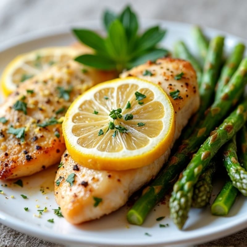 Sheet Pan Lemon Herb Chicken with Roasted Asparagus