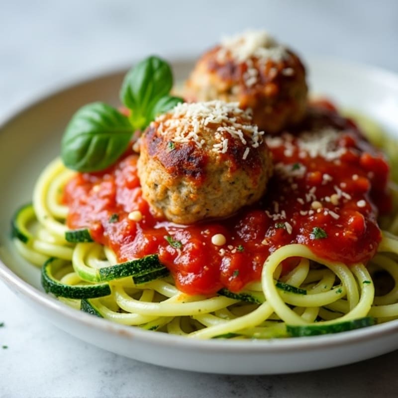 Lean Turkey Zucchini Noodle Meatballs
