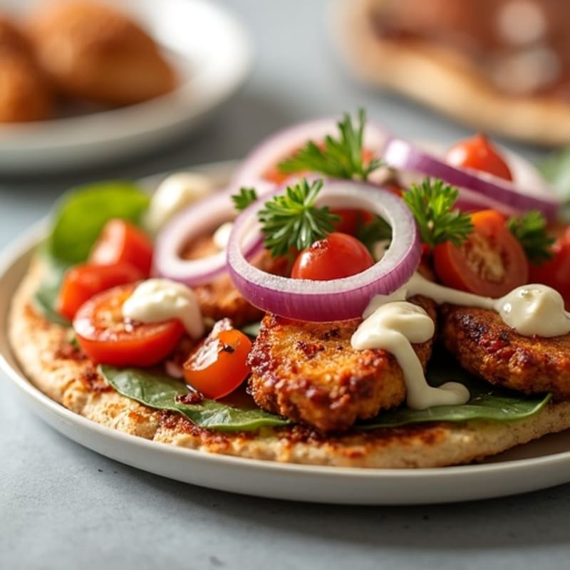 Crispy BBQ Ranch Chicken Flatbread