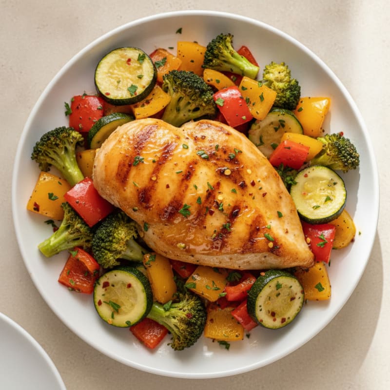 Lemon Herb Roasted Chicken and Veggies