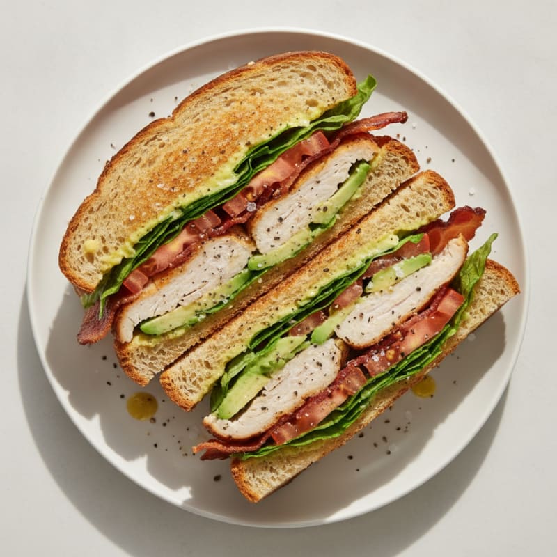 Protein Bread Turkey Club Sandwich