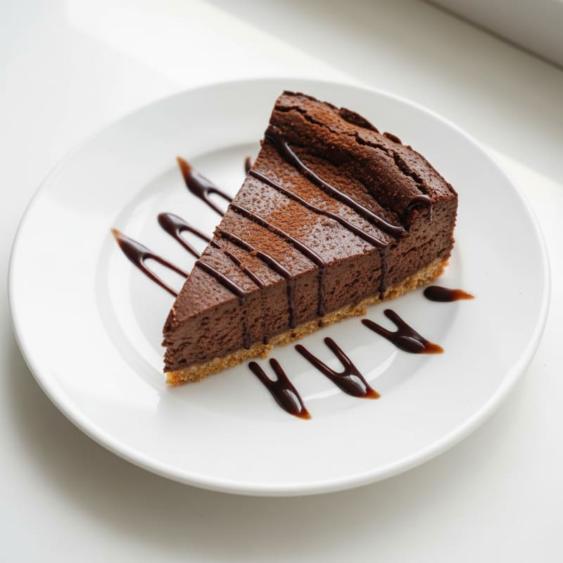 Chocolate Protein Cheesecake with Almond Crust