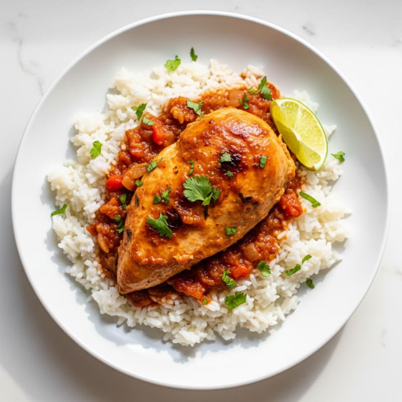 Dominican Braised Chicken with Rice