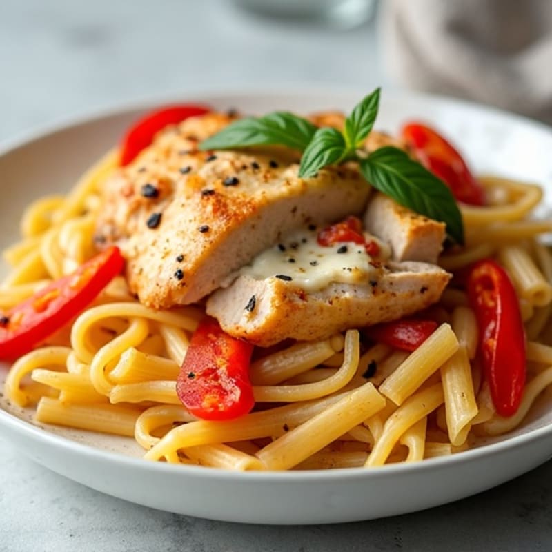 Creamy Cajun Chicken Pasta with Bell Peppers