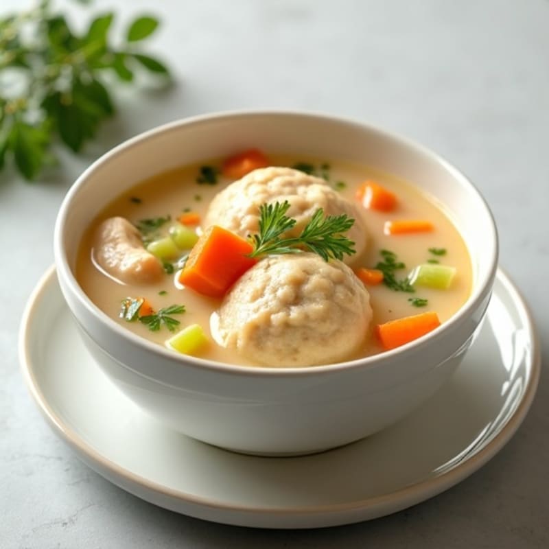 Creamy Chicken and Vegetable Dumpling Soup