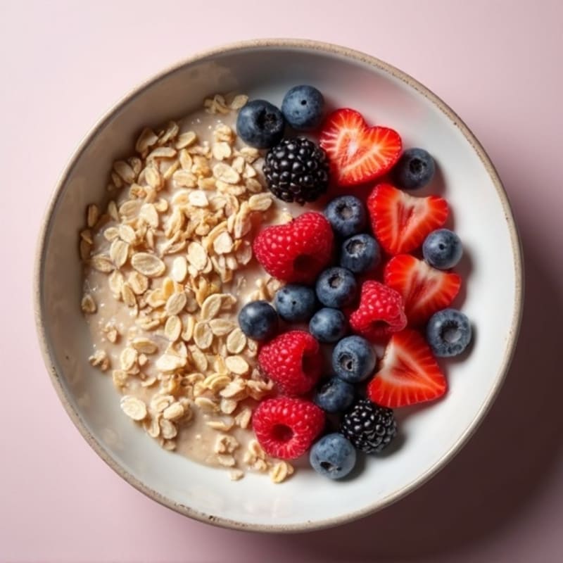 Creamy Berry Protein Oats