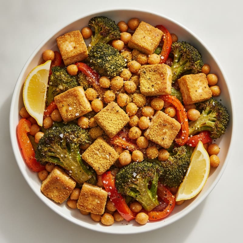 Roasted Vegetable and Chickpea Bowl